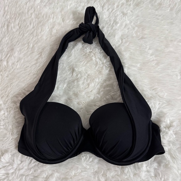 Victoria's Secret Black Bikini Top Size 32C - Picture 1 of 9